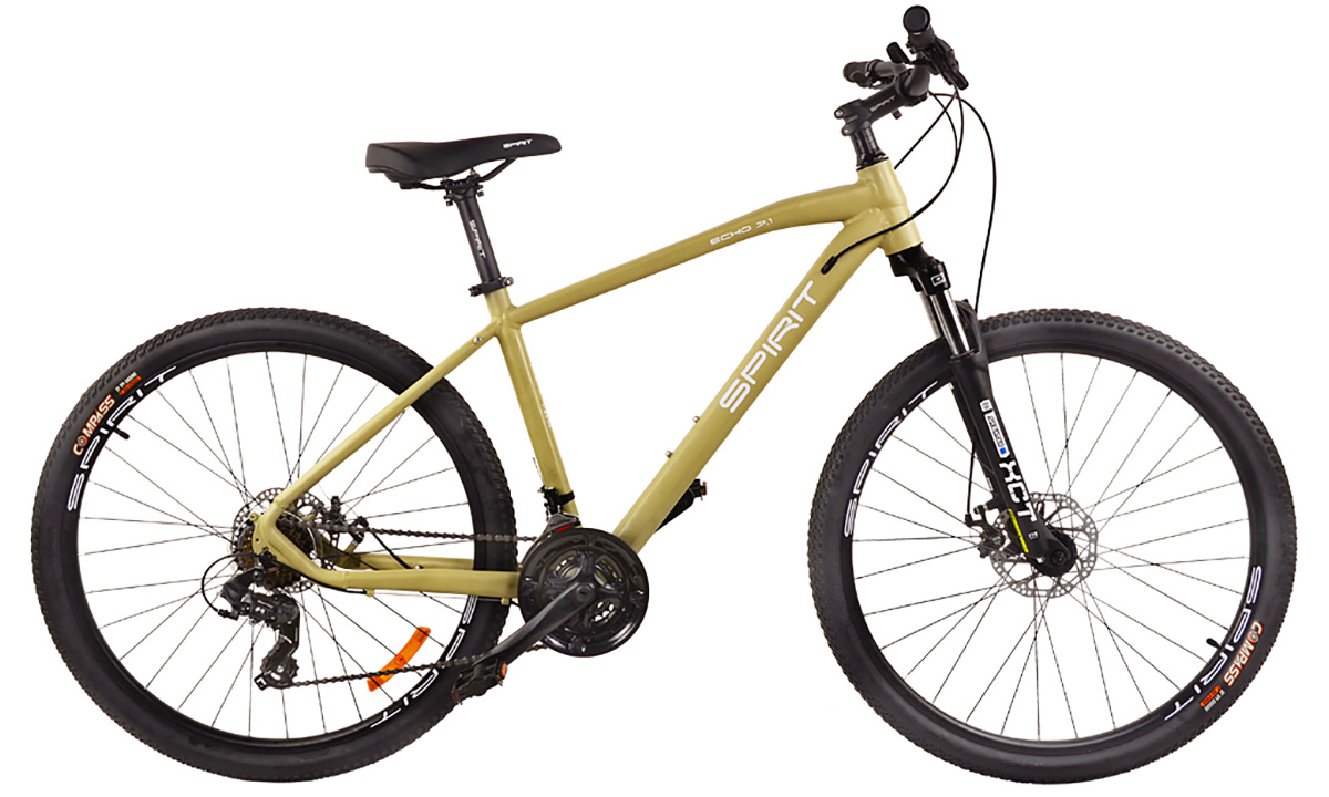 Фотографія Велосипед Spirit Echo 7.1 27,5" 2021, розмір S, Сіро-жовтий